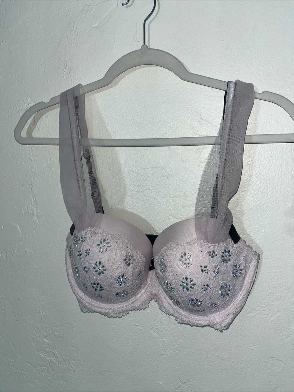Victoria's Secret 2014 London Runway Lilac Lace Crystal Bra 32DDD Dream Angels